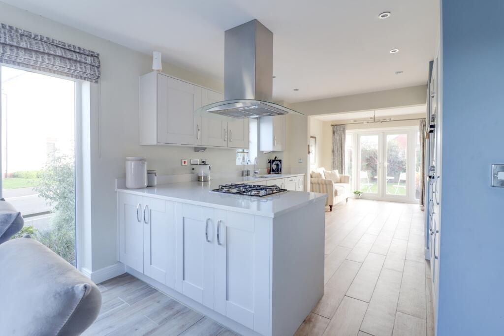 looking down to french doors- from dining area
