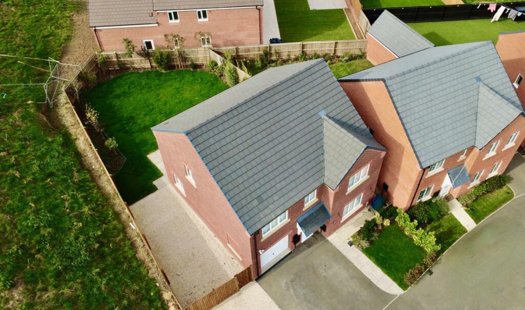 Aerial view of the property