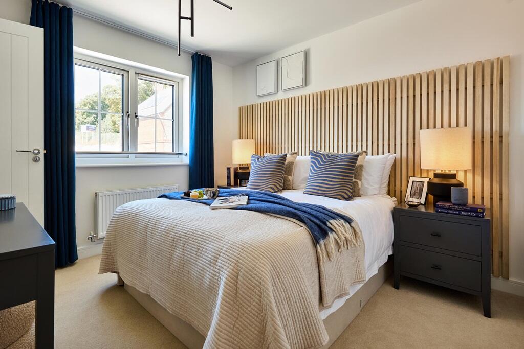 Adequate space is comfortably fit a double bed