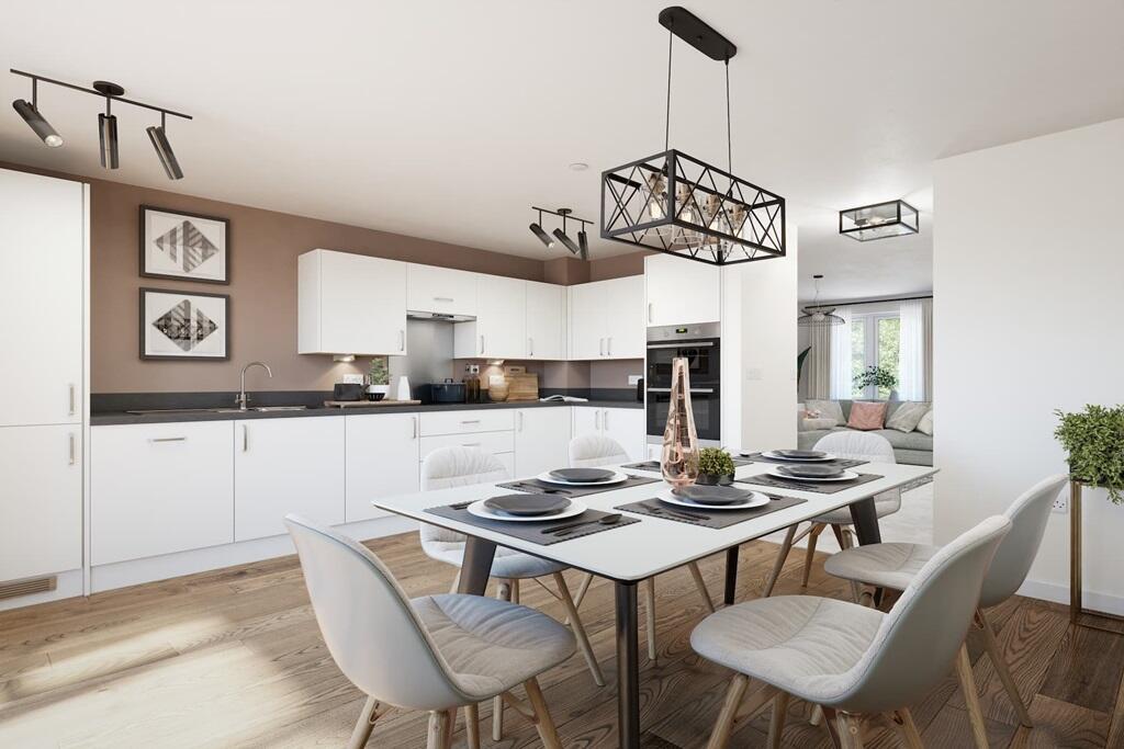 Plenty of worktop space and storage can be found in the kitchen