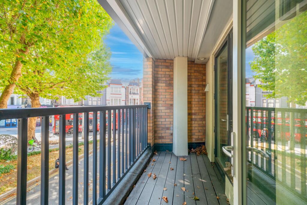 Balcony accessible from living space and bedroom