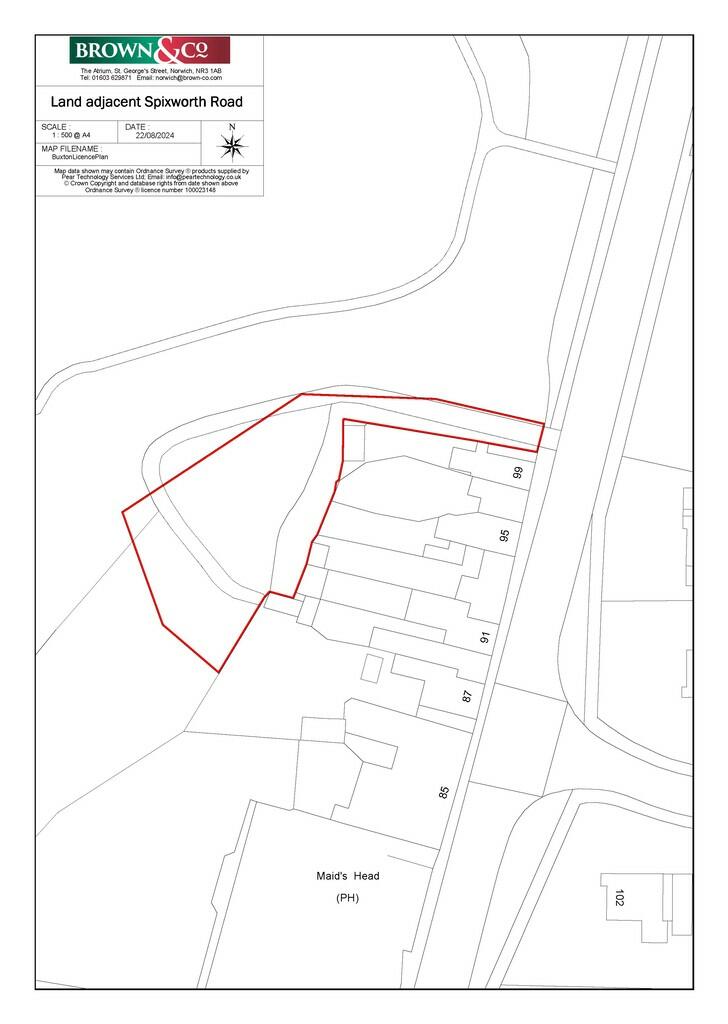 Plan showing amen...