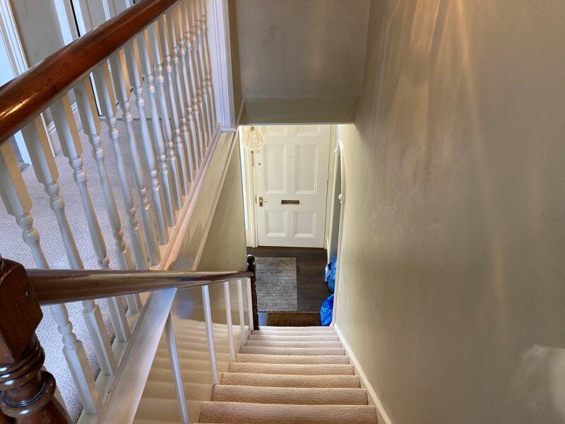 Stairs from entrance porch