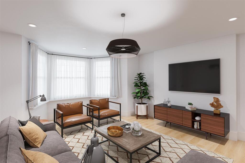 Virtually staged reception room