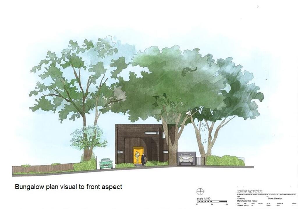 In front of the block