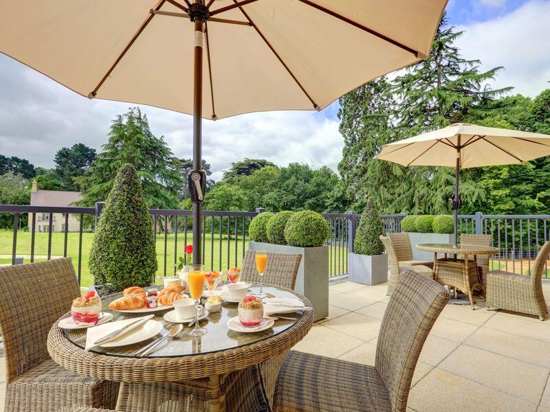 Terrace seating outside bistro