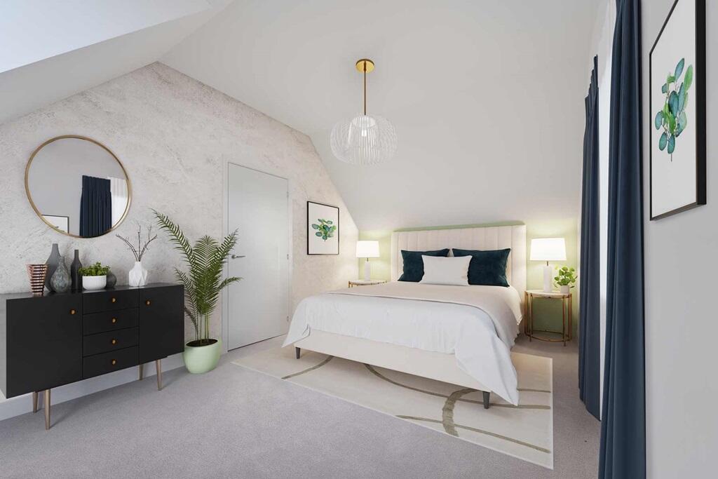 Light-filled bedroom - CGI