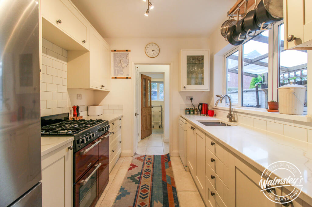Kitchen towards bathroom