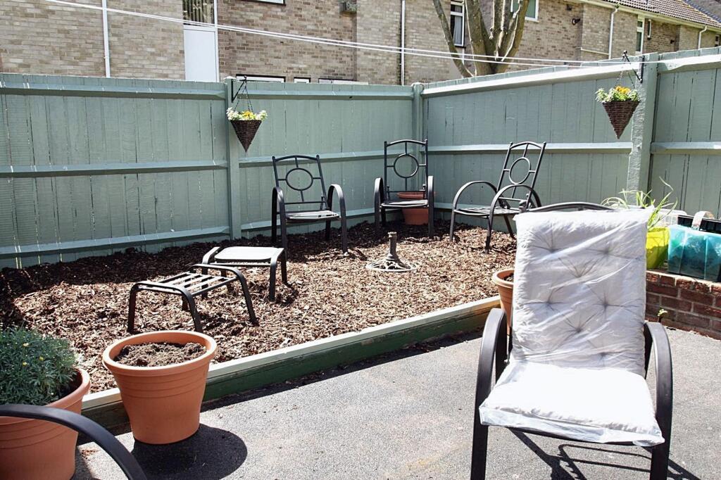 Outside enclosed garden