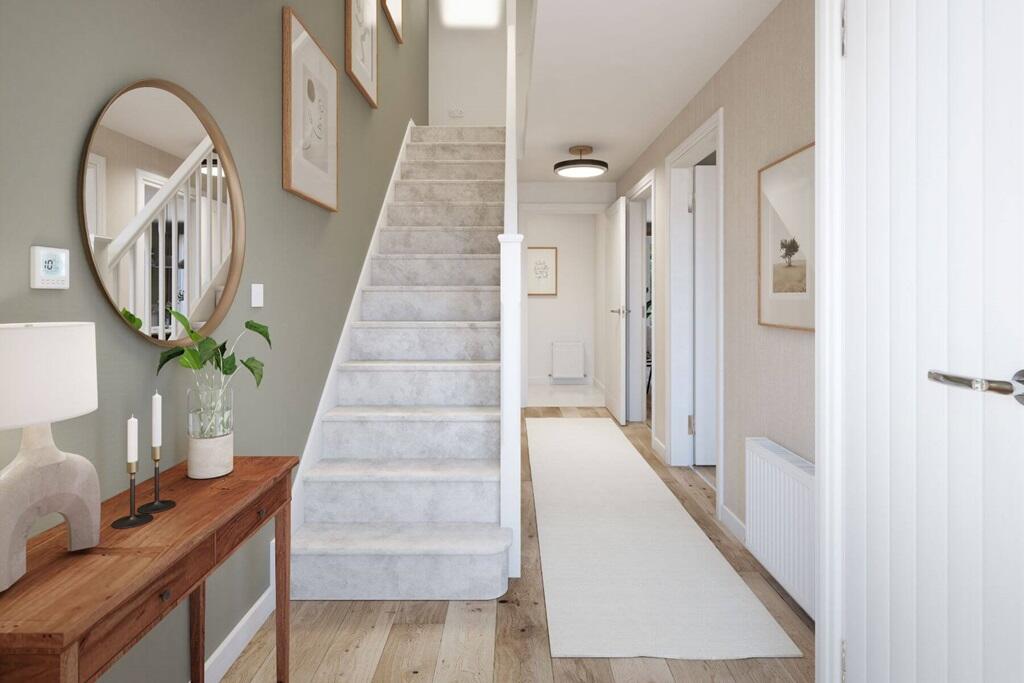 The hallway provides easy access to all rooms