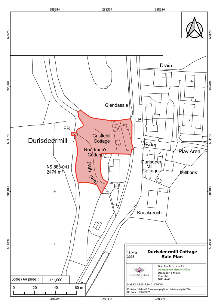 Durisdeermill Cottage Sale Plan