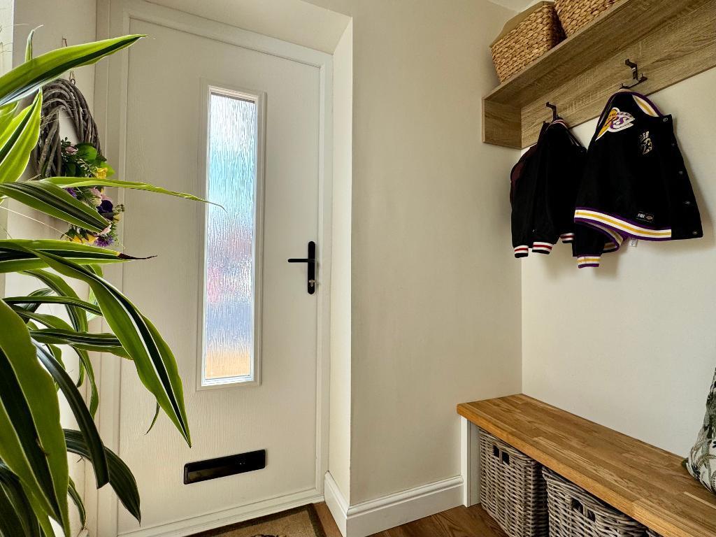 Front door and space for coats and shoes