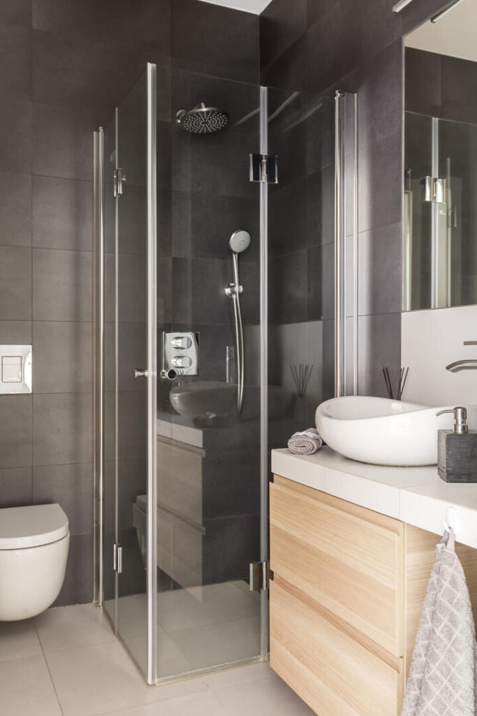 elegant-and-luxury-grey-bathroom-interior-with-woo