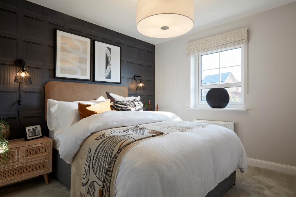 En suite main bedroom in the Ellerton 3 bedroom home
