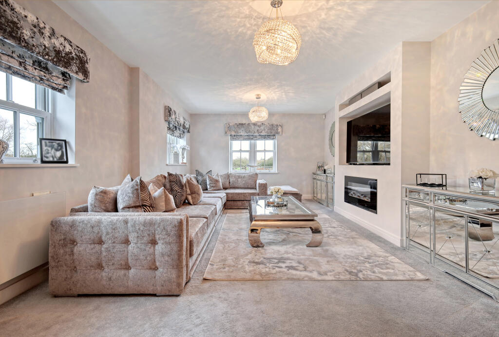 Formal Lounge with feature fireplace,