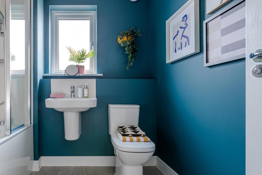 A family bathroom completes the first floor