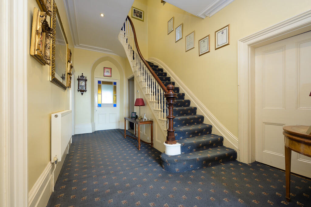 The reception hal...