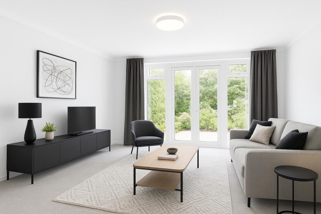 Example of how the living room could look.