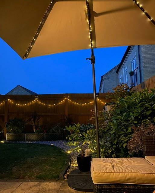 Garden nightime lighting