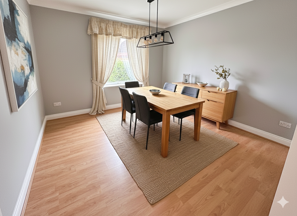 virtually staged idea of how the room could look
