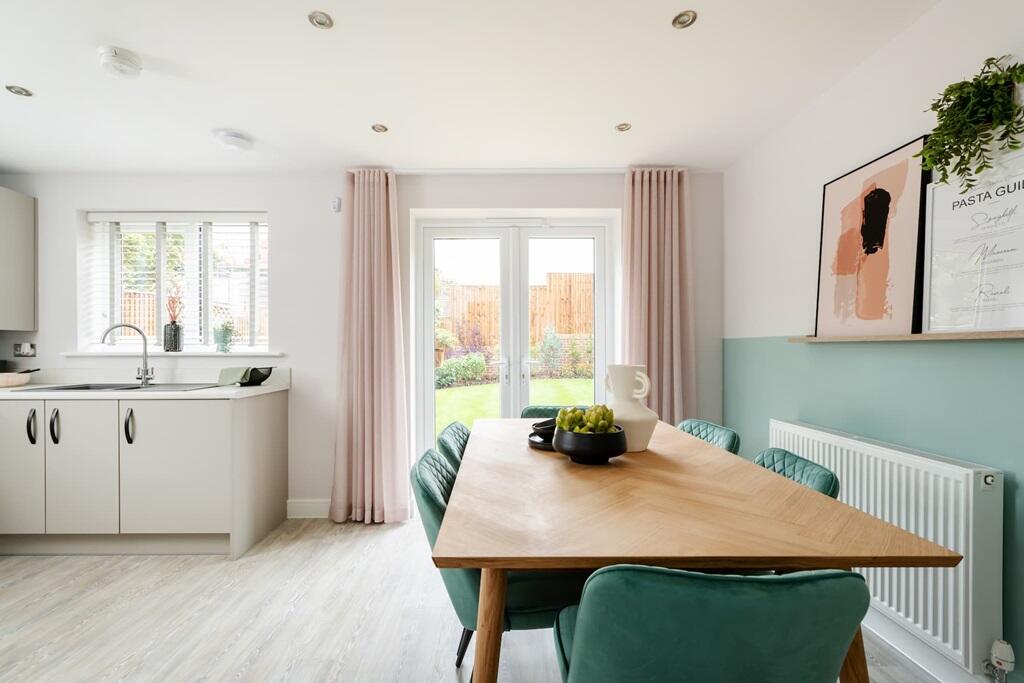 Cook and dine together in the open plan kitchen-diner
