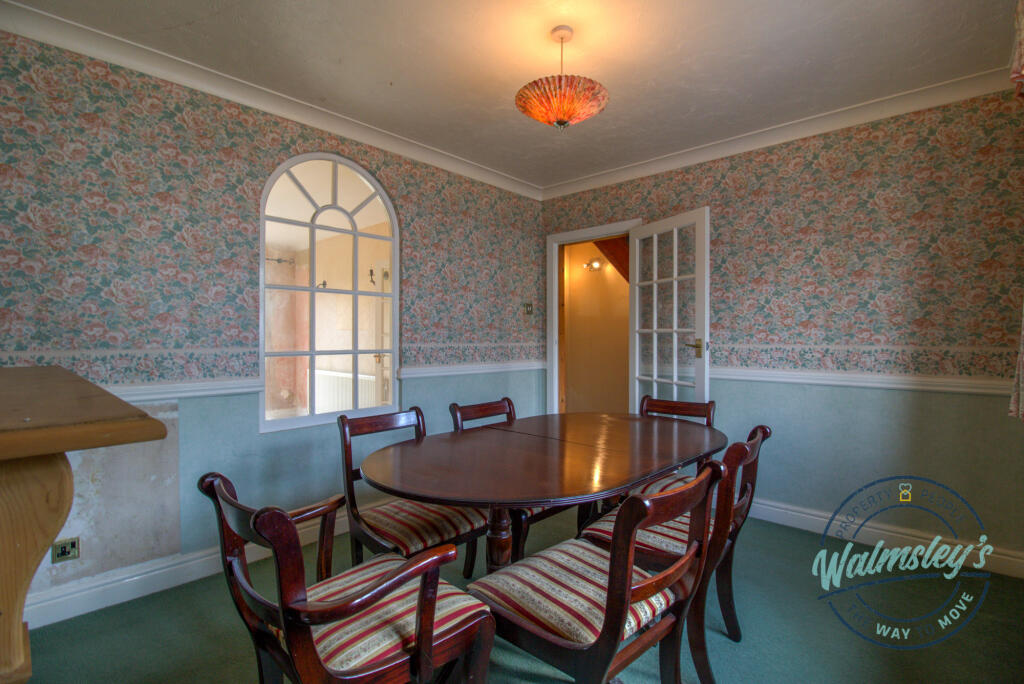Dining room with view to hallway