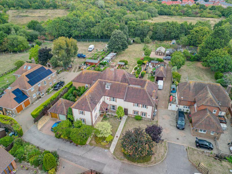 Elevated View of the Property and Garden