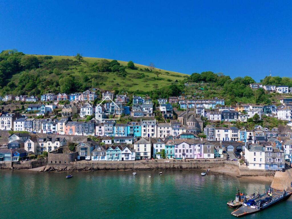 Drone shot- Trafalgar Cottage Above Town-Dartmouth