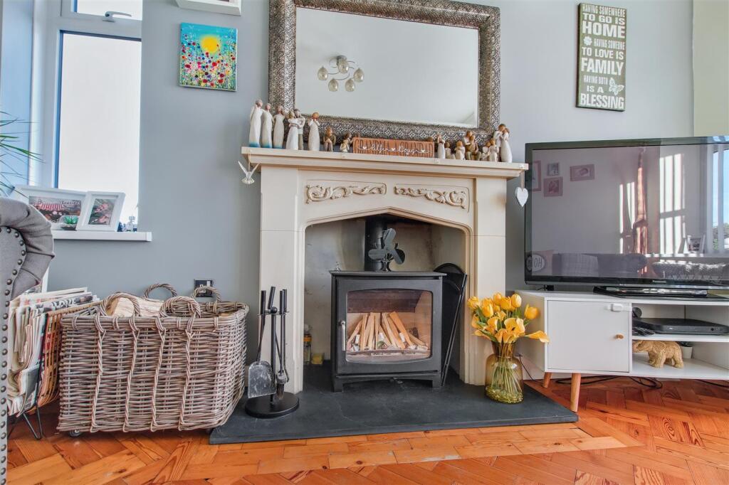 Lounge fireplace