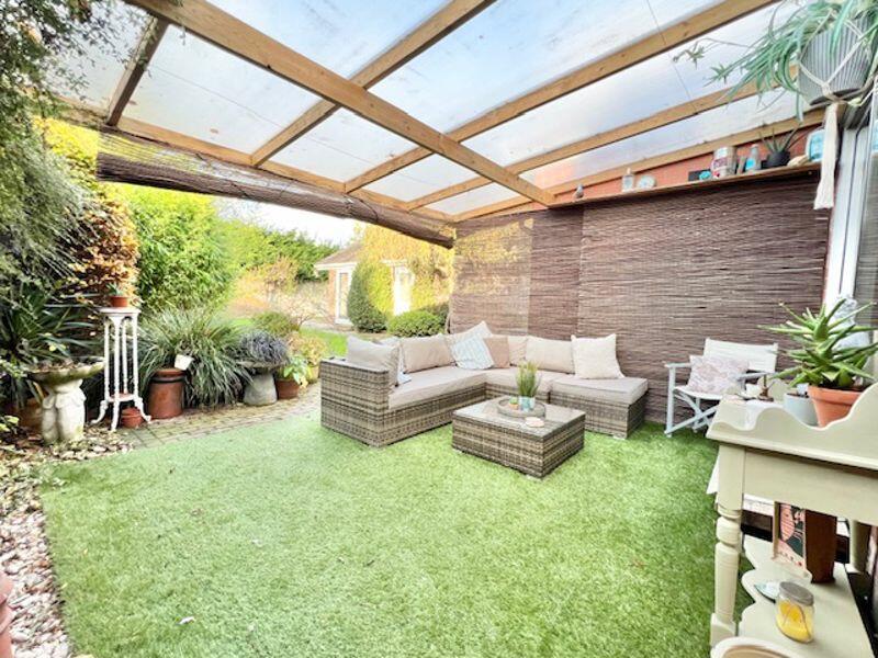 Covered garden seating