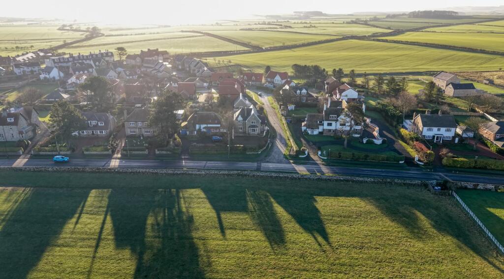 Aerial View of Stone House