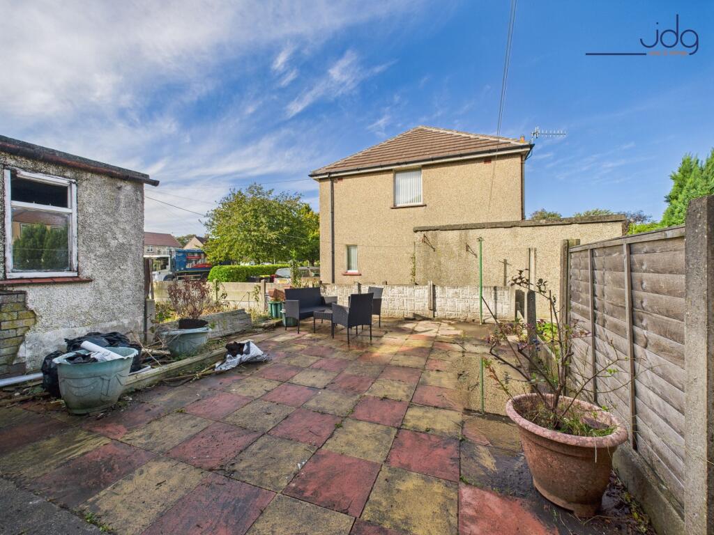 Flagged Garden to the rear of the property