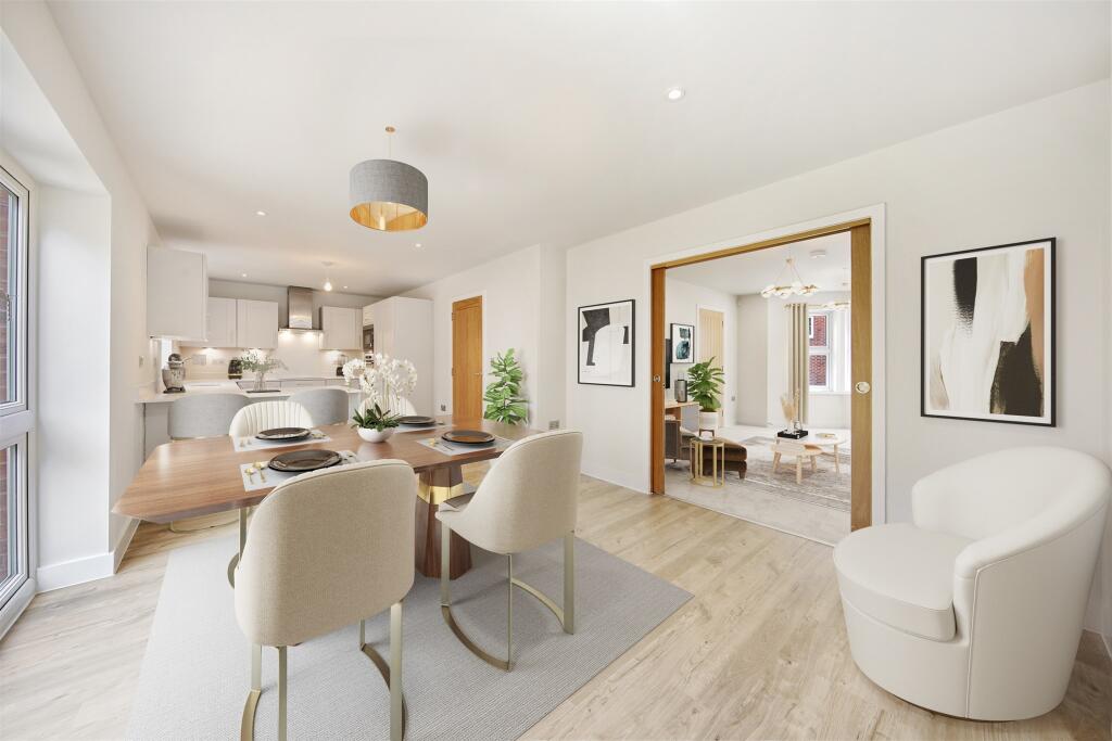 Open Kitchen Dining Living 