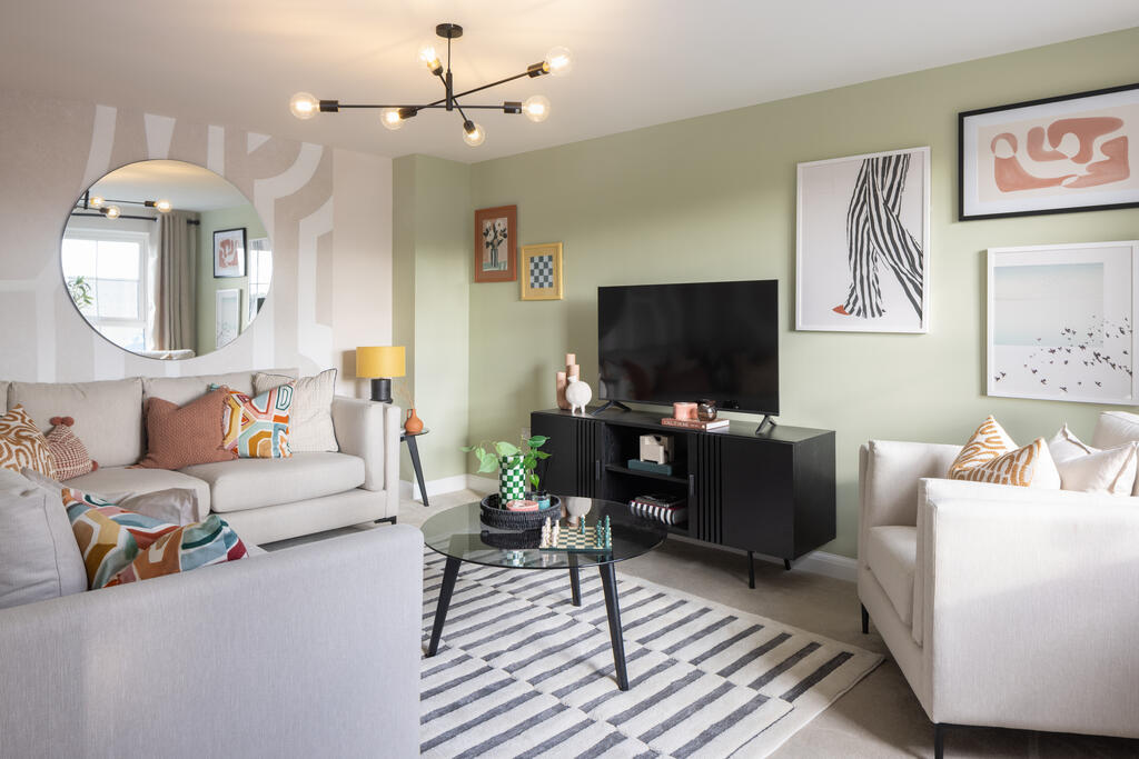 Internal shot of the kingsley show home lounge