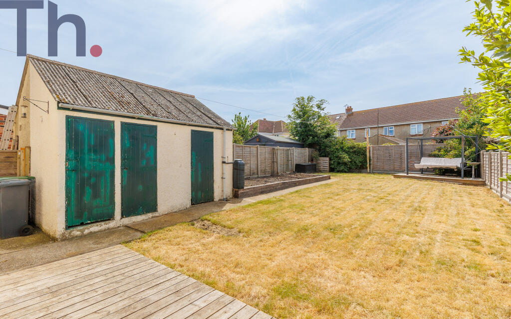 Rear Garden with Outbuildings