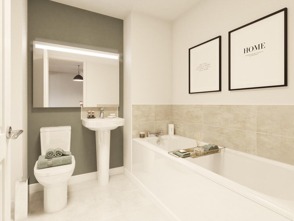 With a family-friendly bathroom