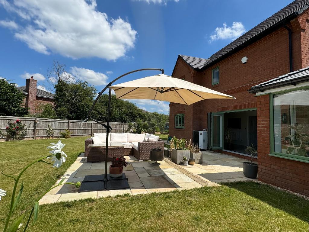 Sun filled patio area