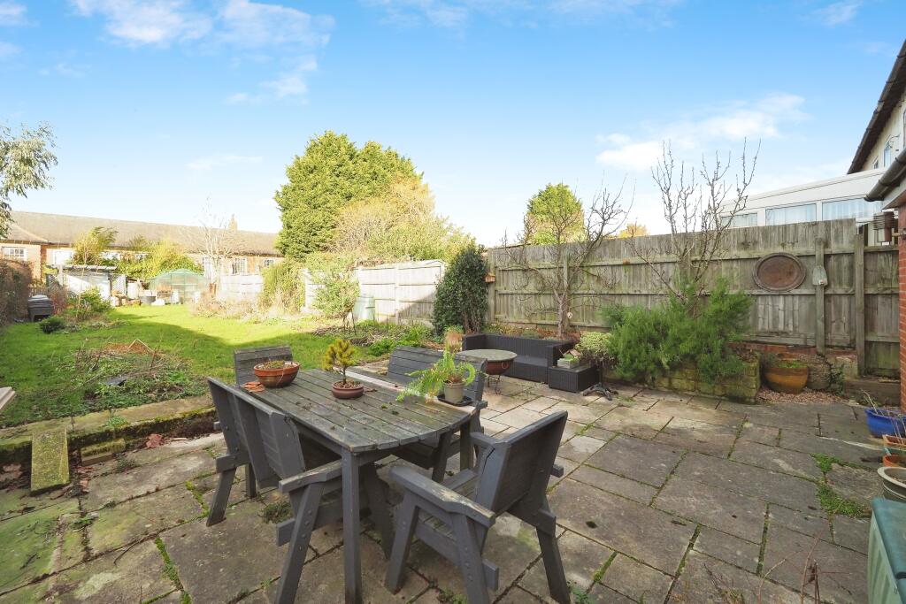 Large Rear Garden with Lawn and Patio