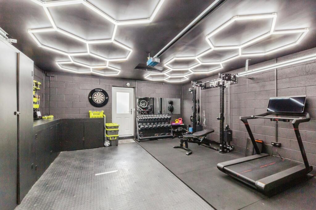 Converted garage - gym room
