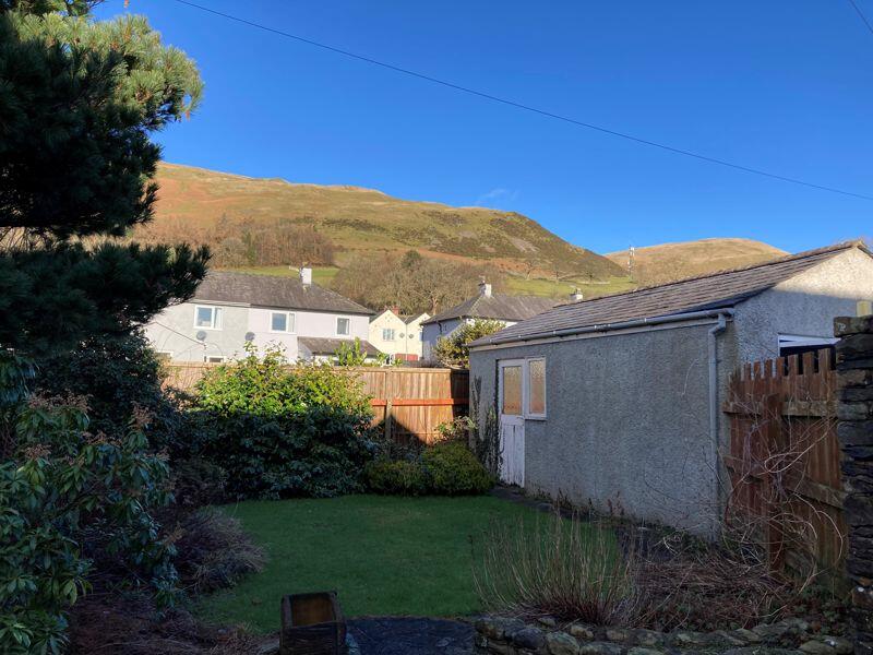 Rear garden and garage