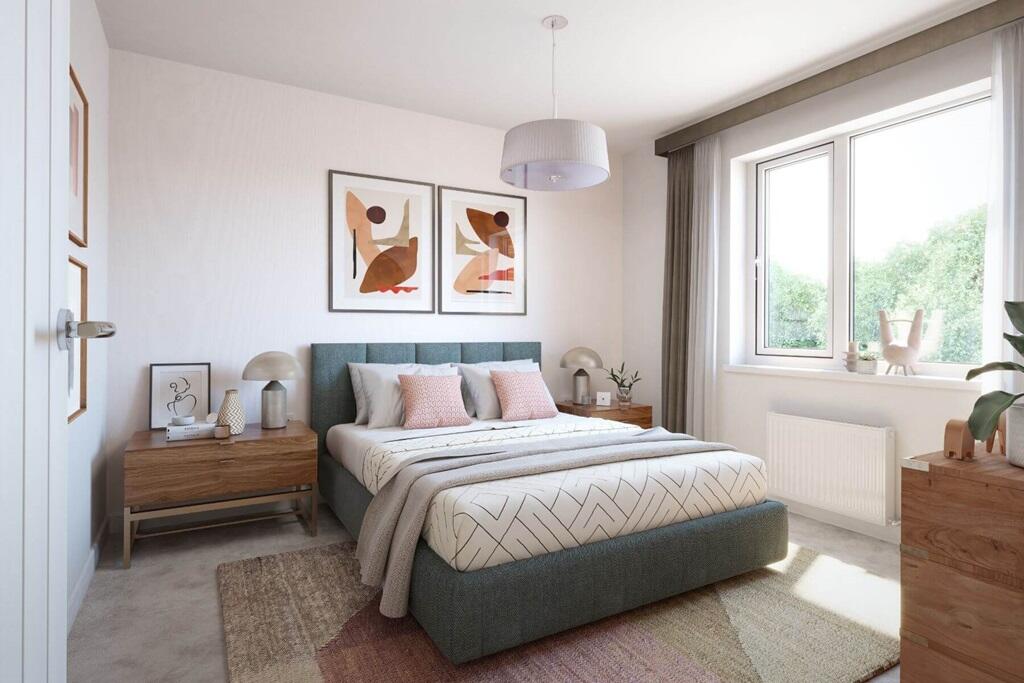 A second double bedroom has plenty of space to add a fitted wardrobe