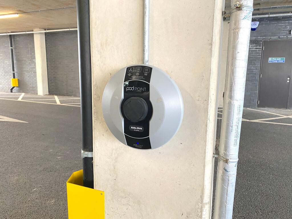 Electric car charging point