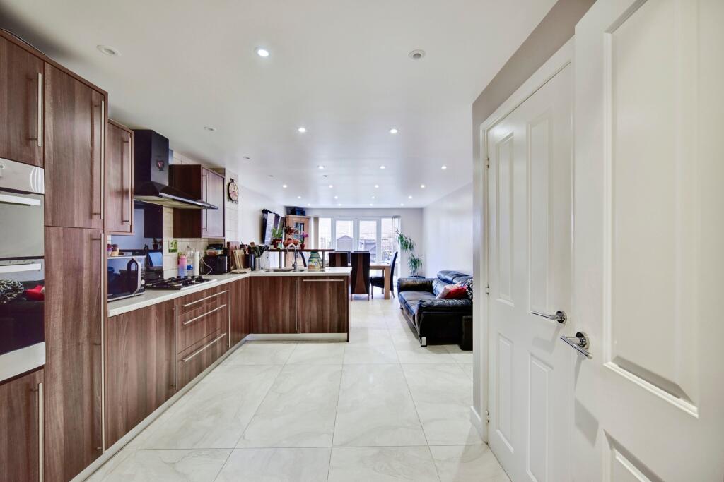 Modern Open Plan Kitchen and Dining Area View