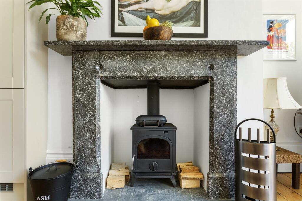 Fireplace in living room