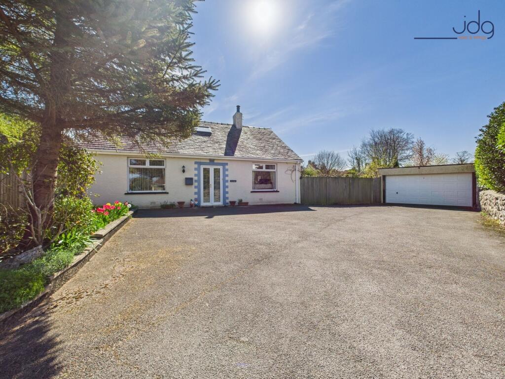 Front of the property and double garage