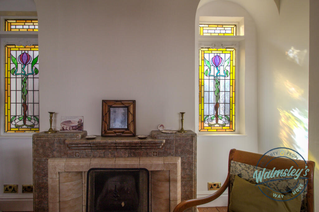 Stained glass &amp; fire feature