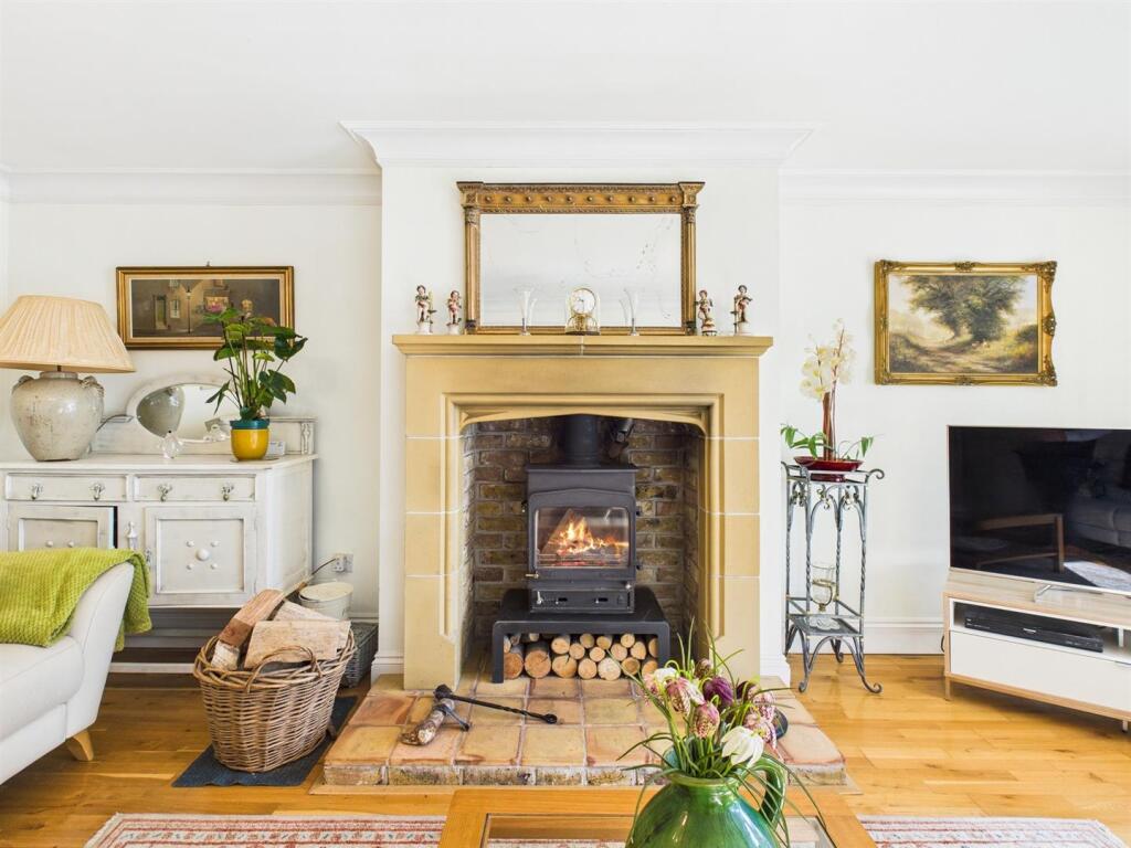 Fireplace.
