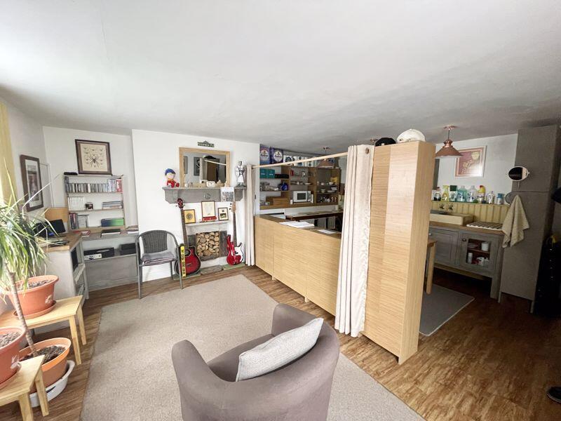 Living side to kitchen