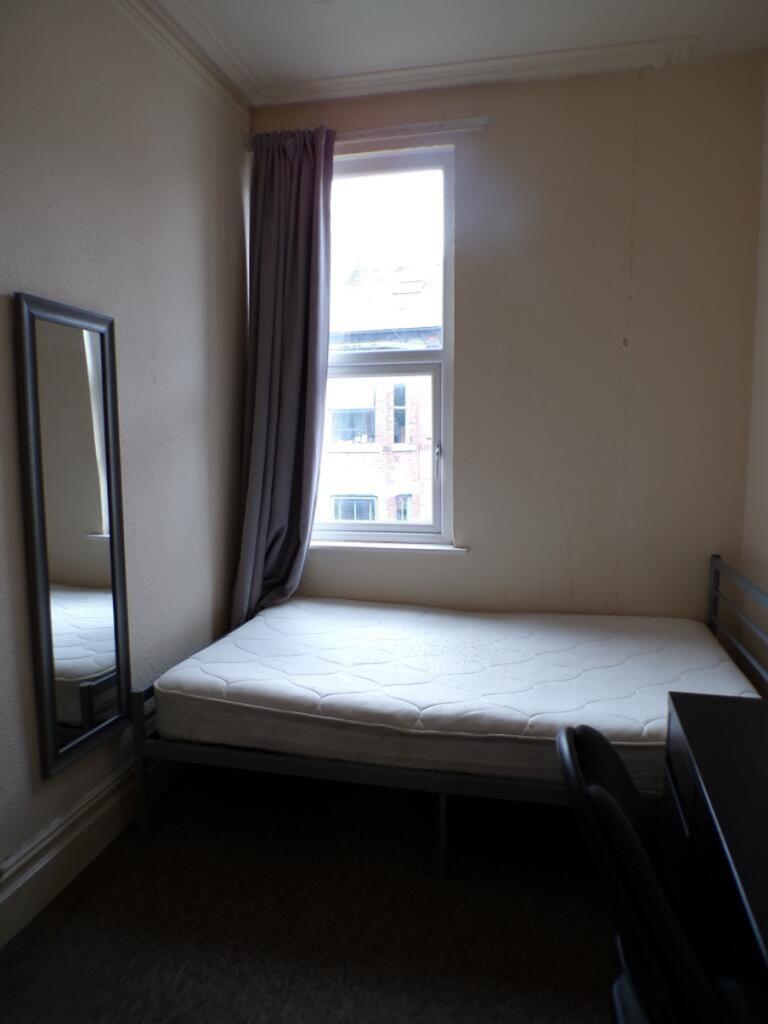 Bright and cozy single bedroom featuring a larg...