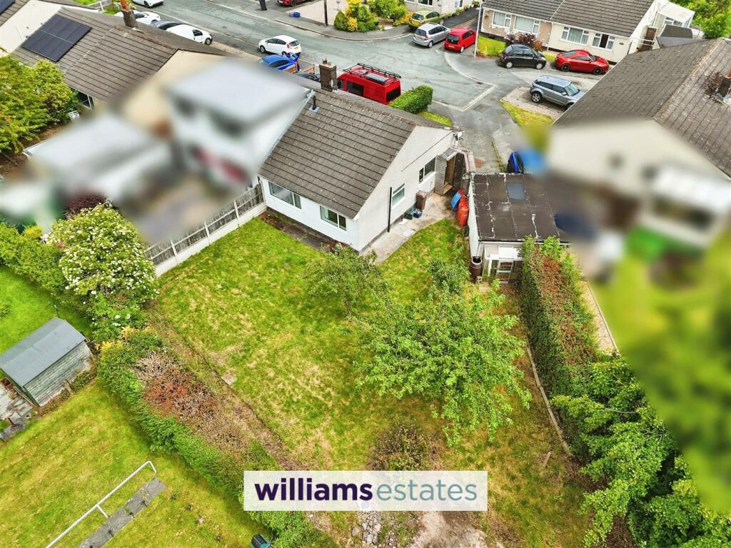 Aerial of rear garden
